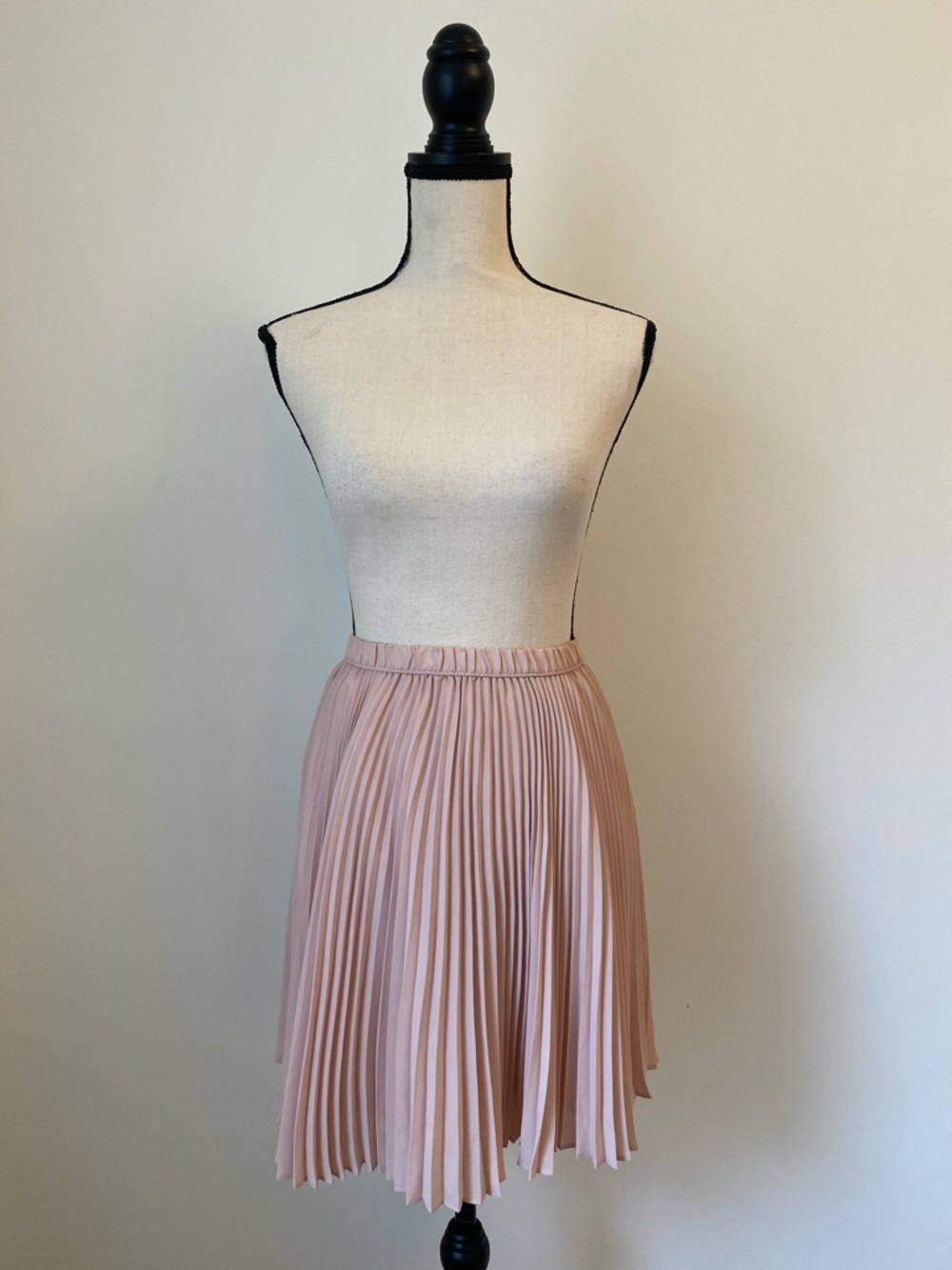 Banana Republic Pleated Pink A-Line Skirt